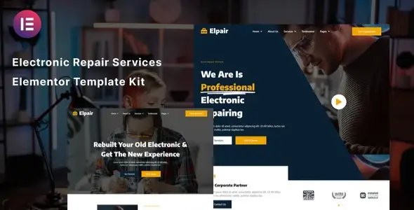 Elpair – Electronic Repair Services Elementor Template Kit